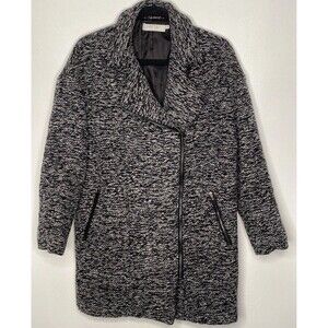 ASTR The Label Tweed Over Coat Women’s Small Oversized Marled Black Mid length